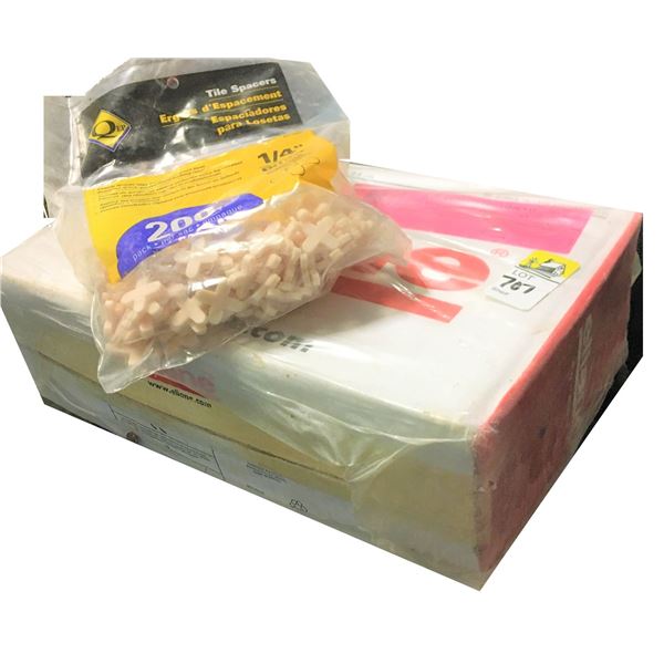 Box of Eliane Pool Tiles (4  x 4 ) and Bag of 200 Tile Spacers