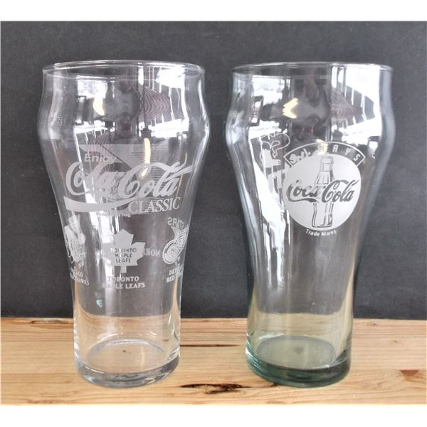 Two Coca-Cola Glasses - NHL and The Pantry