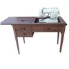 Image 2 : Singer Sewing Machine in Table / Cabinet