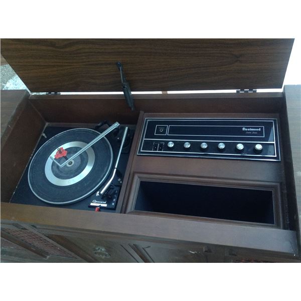 Turntable in Stereo Cabinet