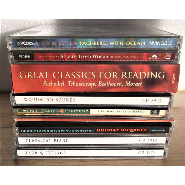 TEN CDs - Meditation, Classical, Broadway, and Swing