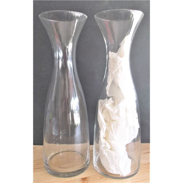 Two Glass Carafes