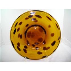 MOTTLED ART GLASS  GLASS FRUIT BOWL #2263094