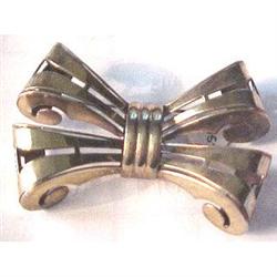 Heavy Retro Sterling Monet bow pin #2263102