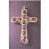 Image 1 : Swoboda garnet  & opal cross pendant #2263103