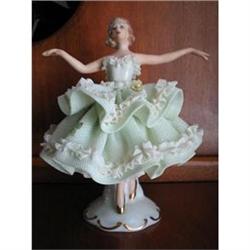 Dresden Lace Ware Ballerina Figurine #386 #2263200