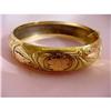 Image 1 : Art Nouveau 18K Three Tone Gold Bangle #2274023