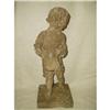 Image 1 : Garden Boy Statue Aged Concrete C.1900 #2274808