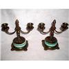 Image 1 : French Candleholders Porcelain Brass C.1875 #2274815