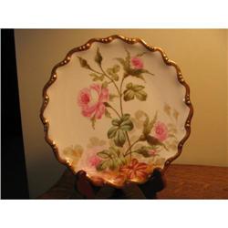 FAMOUS LIMOGES ARTIST ROSE PLATE #2274954