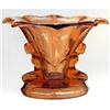 Image 1 : DOLLY SISTERS Deep Amber Glass Art Deco Vase #2275063