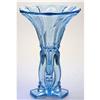 Image 1 : Ice Blue Pressed Glass 6 1/2 in Rocket Vase #2275102