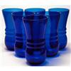 Image 1 : Mr Blue Cobalt Depression Glass Tumbler Set #2275118