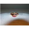 Image 1 : 14K Pink Rose Gold Ruby Sapphire Diamond Ring #2275273