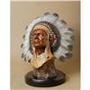 Image 1 : UNIQUE MAJESTIC WESTERN INDIAN CHIEF BRONZE  #2275508