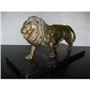 Image 1 : Bronze Lion Sculpture on black Marble mkd! #2275587