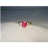 Image 1 : 14K Gold Ruby Baguette Diamond Filligree Ring #2286974