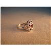 Image 1 : Estate 14K WG Gold Ruby Diamond Mosaic Ring #2286983