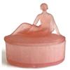 Image 1 : PANDORA Pink Satin Glass Powder Jar #2296337
