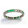Image 1 : Alternating Emerald and Diamond Band #2297085