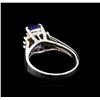 Image 3 : 2.57 ctw Tanzanite and Diamond Ring - 14KT White Gold