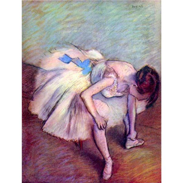 Edgar Degas - Dancer Bent Over