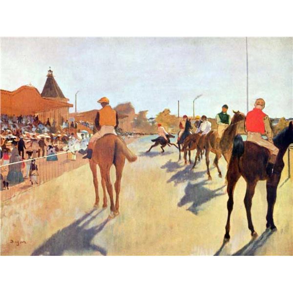 Edgar Degas - Jockeys In Front Of The Grandstand