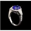 Image 4 : 14KT White Gold 4.51 ctw Tanzanite and Diamond Ring