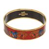 Image 1 : Hermes Red Multicolor Printed Enamel Bangle