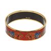 Image 5 : Hermes Red Multicolor Printed Enamel Bangle