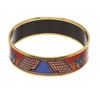 Image 6 : Hermes Red Multicolor Printed Enamel Bangle