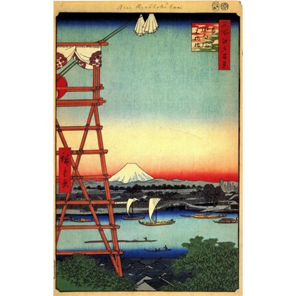 Hiroshige  - Yanagibashi Bridge