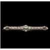 Image 1 : Platinum 1.70 ctw Diamond Brooch