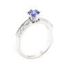 Image 4 : 0.95 ctw Sapphire And Diamond Ring - 18KT White Gold