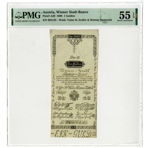 Wiener Stadt Banco, 1800 Issue Banknote