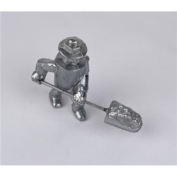 Art Deco Iron Fireman Robot Statue Figurine