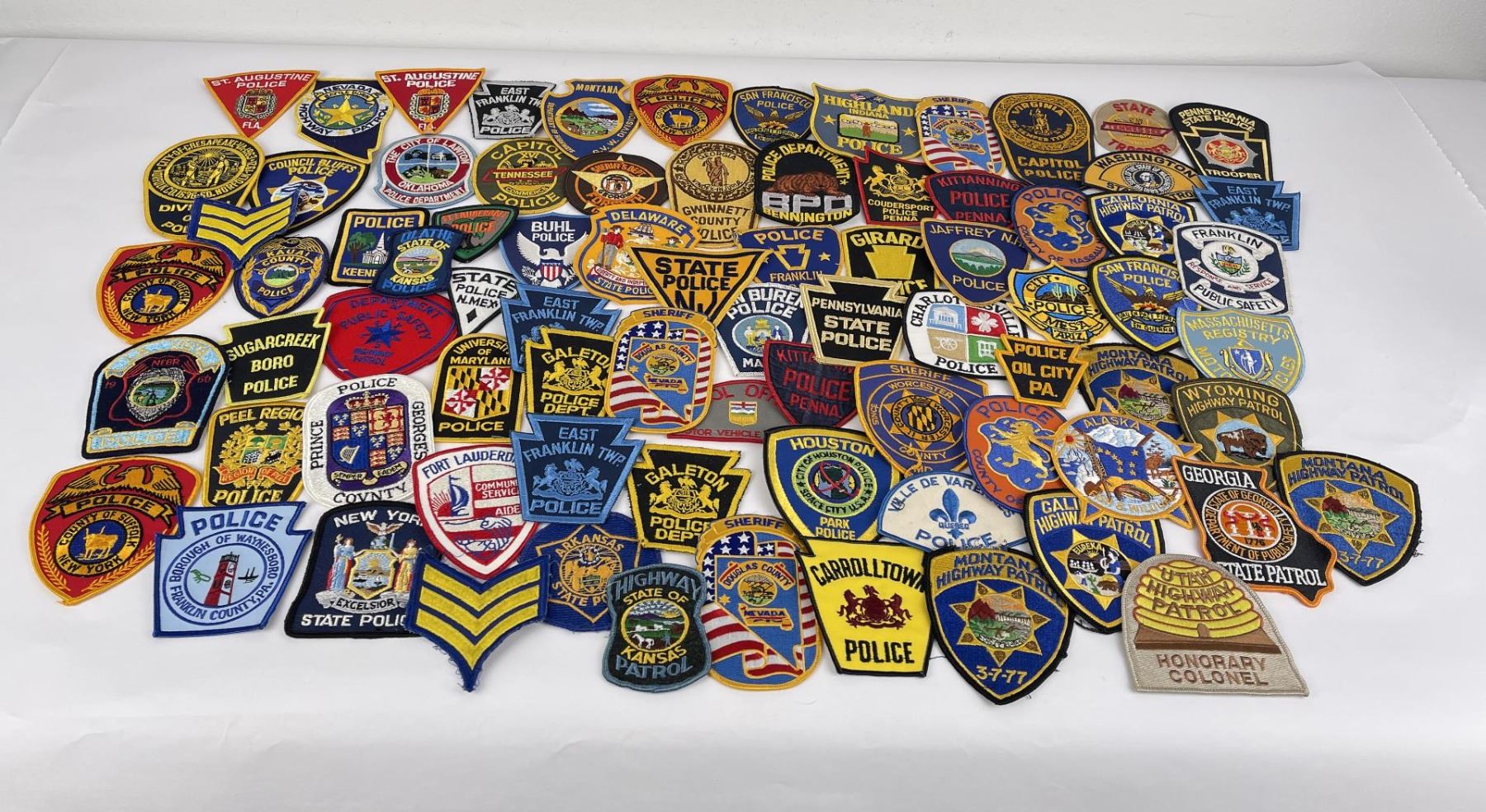 Large Collection of Police Patches
