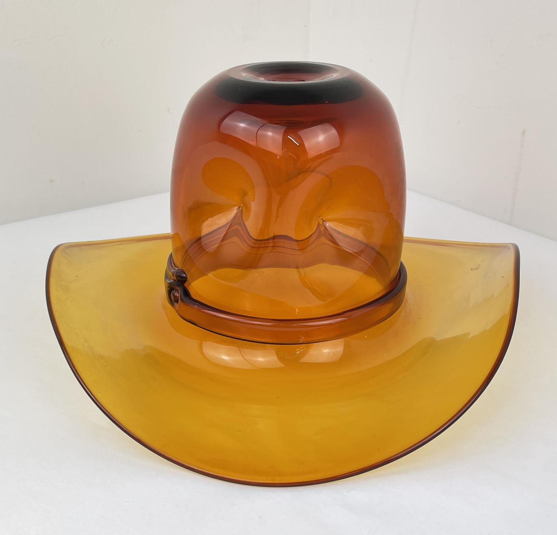 Blenko Glass Cowboy Hat Bowl