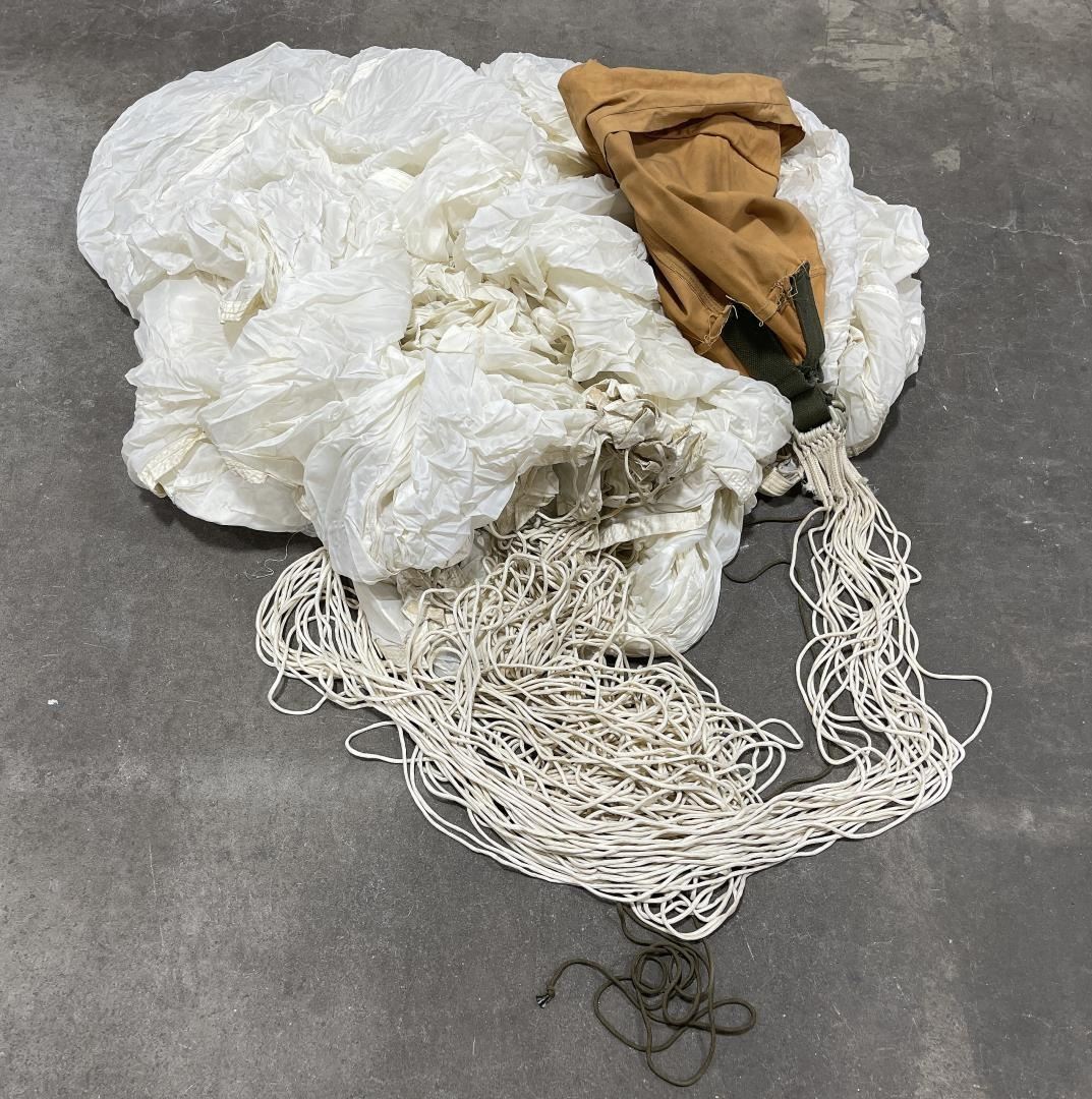 WW2 24ft Silk Canopy Parachute 1943 Dated