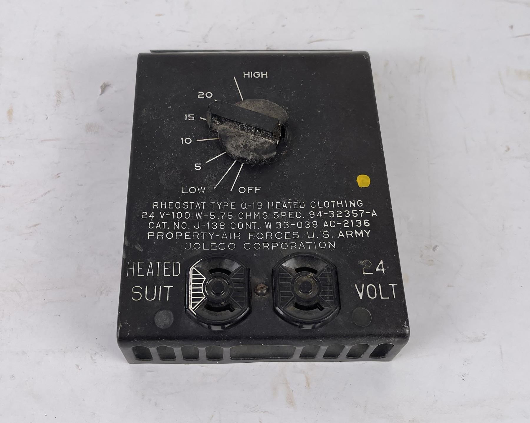 WW2 US Army Heated Clothing Rheostat Q-1B