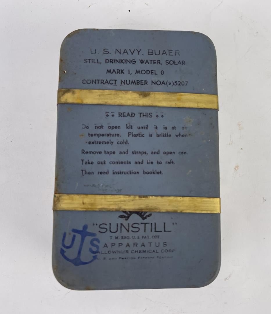 WW2 US Navy Pilot Solar Still Life Raft Kit
