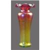 Image 1 : Czech Bohemian Raspberry + Green Art Glass Vase#2247226