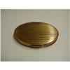 Image 1 : ANTIQUE GOLD TONE OVAL POWDER COMPACT #2247324