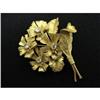 Image 1 : GOLD TONE / RHINESTONE FLORAL BROOCH #2247333