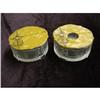 Image 1 : PAIR DECO DRESSER JARS - GLASS & CELLULOID #2247336