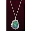 Image 1 : Turquoise and Silver Pendant w/Chain #2247622
