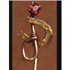 Image 1 : Antique 14kt GOLD RUBY Equestrian STICKPIN #2248107