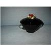 Image 1 : Ruby Jar decorated lid with porcelain flowers! #2248127