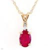 Image 1 : Genuine Diamond and Ruby in Solid Yellow Gold #2248537