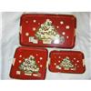 Image 1 : Lacquered Christmas Trays, Set/3 #2248567